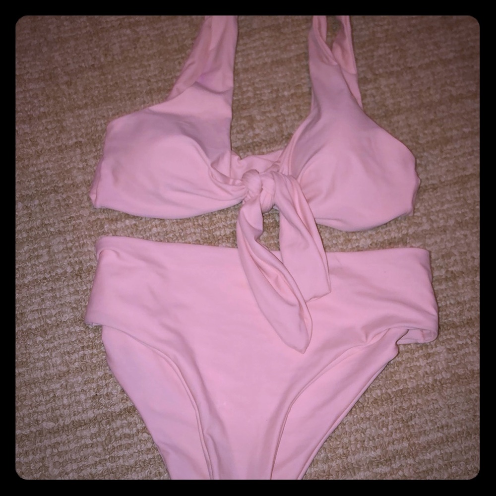 Baby pink bathing suit!